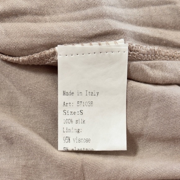 Tendenze 100% Silk Beige Blue Floral‎ Kimono Asymmetrical Flowy Blouse Italy - Picture 6 of 9